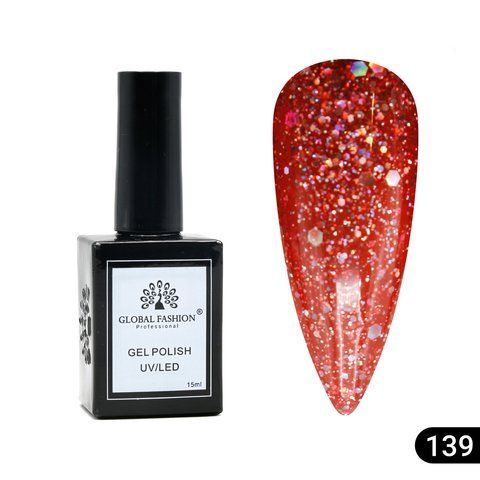 Гель-лак Global Fashion Elite Glow 15ml №139 Nat1396 фото