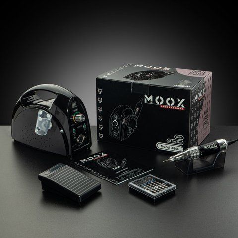 Фрезер Moox Professional X806 для манікюру та педикюру на 55 000 об./хв. та 80W. (Чорний) 008437 фото