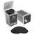 Безворсові серветки серце Designer 200 шт. (BLACK) перфоровані Square Smart Wipes Nat-0242 фото