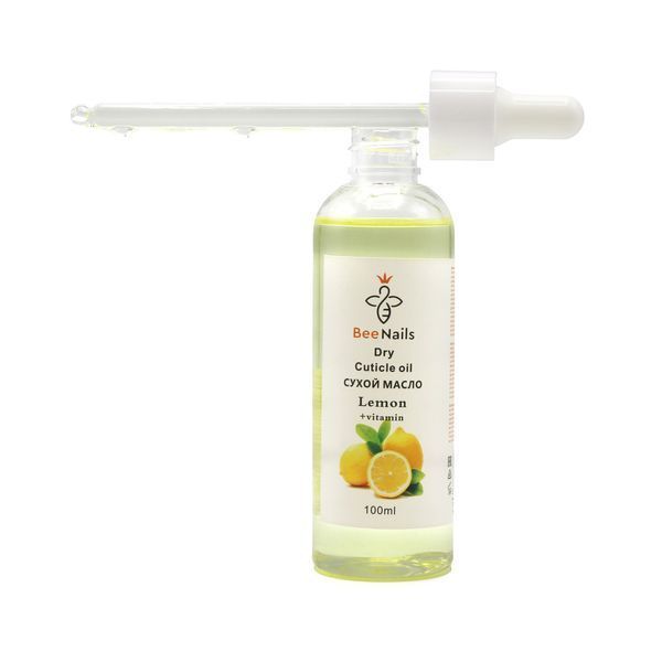 Сухое масло для кутикулы с пипеткой с ароматом лимона Bee Nails 100ml Nat-0490 фото