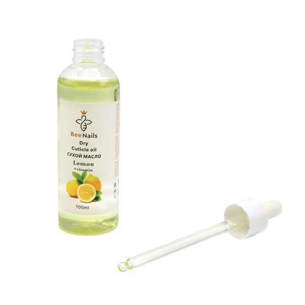 Сухое масло для кутикулы с пипеткой с ароматом лимона Bee Nails 100ml Nat-0490 фото