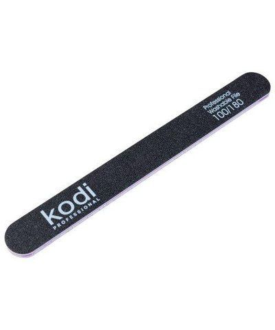 Kodi Professional №50 Пилка для ногтей прямая 100/180 (цвет: черный, размер:178/19/4) 01283 фото