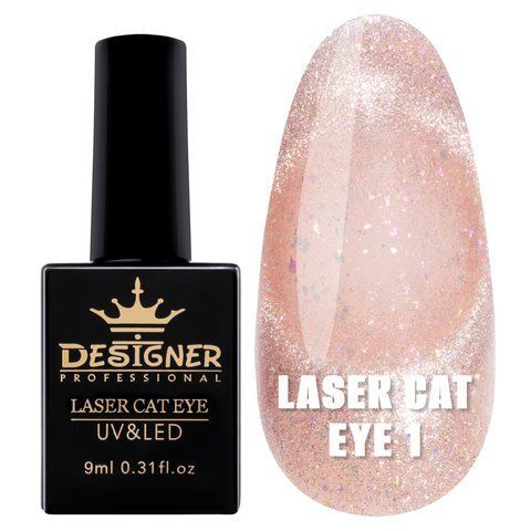 Гель лак Laser Cat Eye Designer з ефектом "Котяче око, північне сяйво", 9 мл. №1 04094 фото