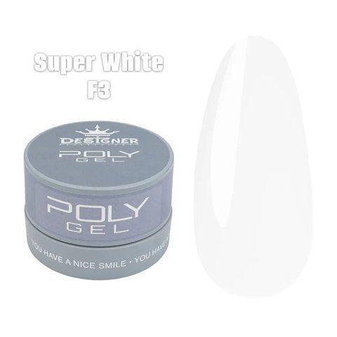 Полігель Designer Professional 30 мл. F3 Super White 009034 фото