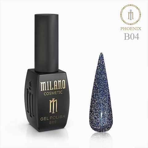 Гель Лак Світловідбивний Milano Phoenix B04 04119 фото