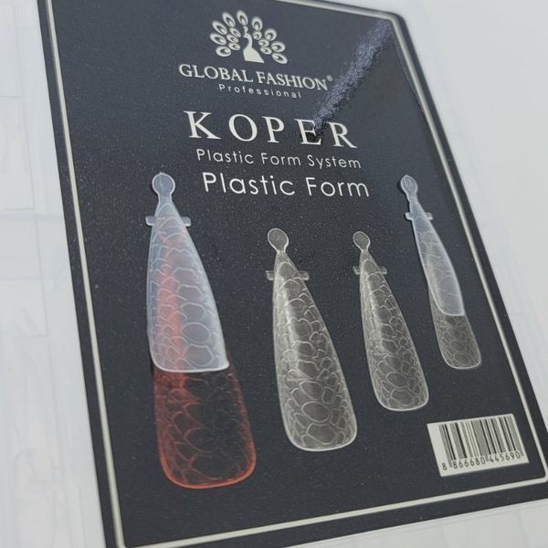 Верхні багаторазові форми Koper Global Fashion 120шт. Мигдаль принт змії Nat-0153 фото