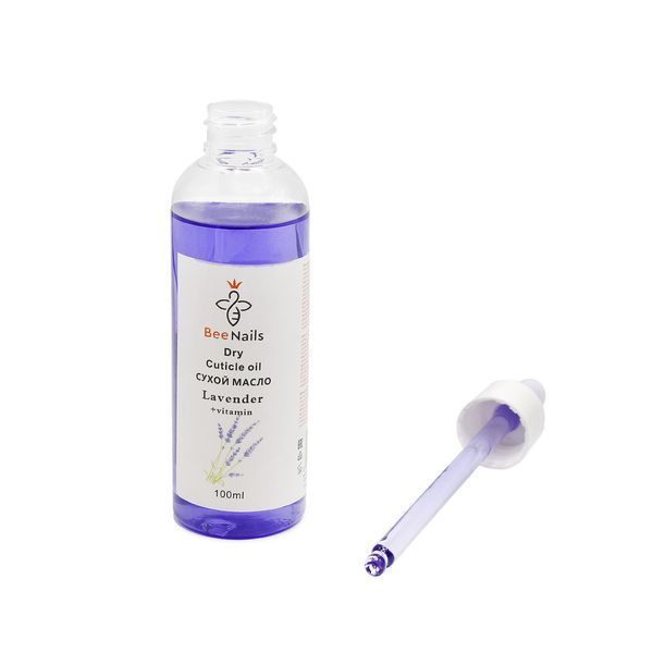 Сухое масло для кутикулы с пипеткой с ароматом лаванды Bee Nails 100ml Nat-0491 фото