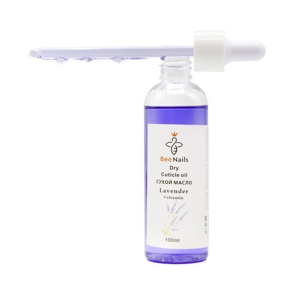 Сухое масло для кутикулы с пипеткой с ароматом лаванды Bee Nails 100ml Nat-0491 фото