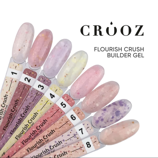 Гель для нарощування нігтів Crooz Flourish Crush Builder Gel 15мл. №1 Mary144 фото