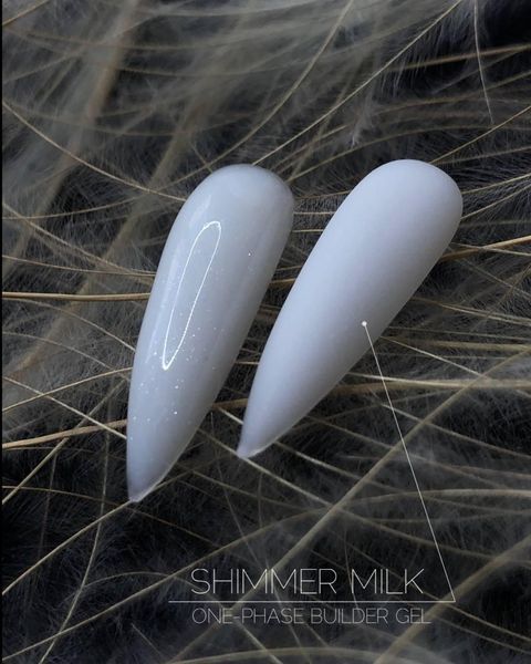 Гель для наращивания с шиммером Bilder Gel Crooz №9 MILK 15мл. 004175 фото