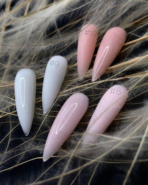 Гель для наращивания с шиммером Bilder Gel Crooz №9 MILK 15мл. 004175 фото