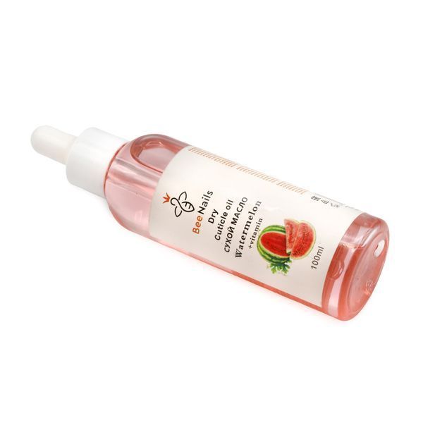 Суха олія для кутикули з піпеткою з ароматом кавуна Bee Nails 100ml Nat-0492 фото