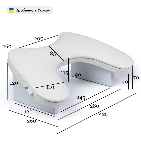 Маникюрная подставка для рук ортопедическая (Подлокотник) ECO STAND BUTTERFLY на ножках RED B-Red01 фото
