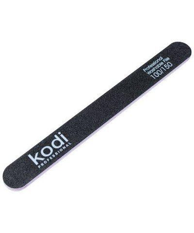 Kodi Professional №52 Пилка для ногтей прямая 100/150 (цвет: черный, размер:178/19/4) 01304 фото