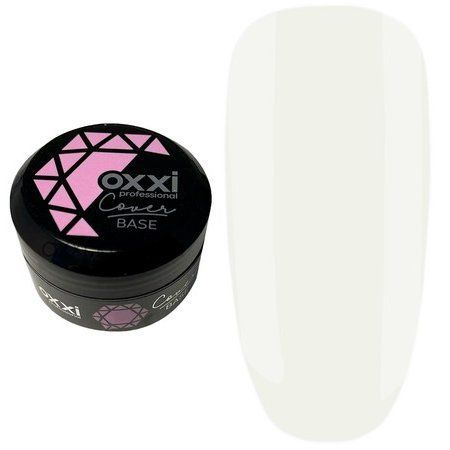 Камуфлирующая база для гель-лака Oxxi Professional Cover Base 30 мл № 05 белая 004664 фото