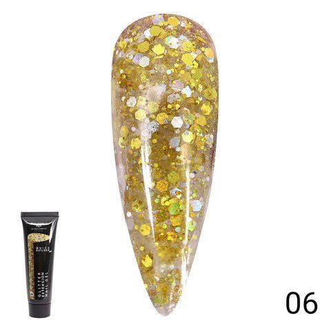 Кольоровий полігель із глітером Global Fashion 30 г. No 6 000895 фото