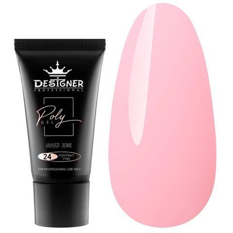 Полігель Designer Professional для нарощування та зміцнення нігтів, 30 мл. Portrait pink № 24 04065 фото