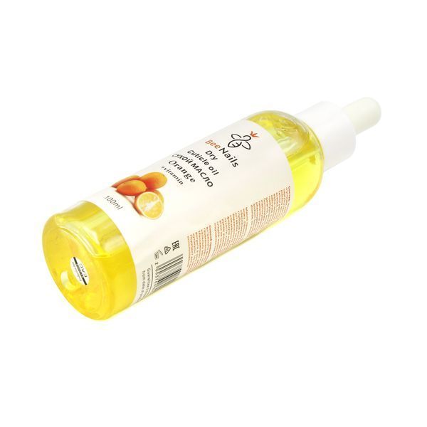 Суха олія для кутикули з піпеткою з ароматом апельсину Bee Nails 100ml Nat-0493 фото