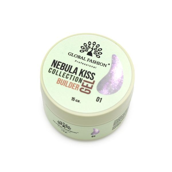 Гель для наращивания и урепления ногтей Global Fashion Nebula Kiss Builder Gel 15g. №01 Mary346 фото