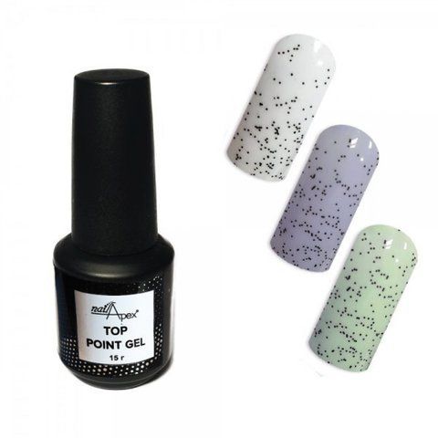 Top point Gel Nailapex, глянсовий топ 'Крихта', 15мл 007597 фото