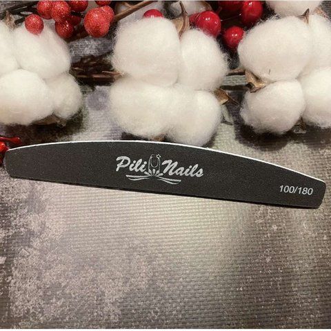 Pili-Nails Пилка для ногтей "Полумесяц" 100/180 цвет: черный 02339 фото