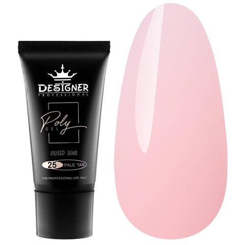 Полігель Designer Professional для нарощування та зміцнення нігтів, 30 мл. Pale tan № 25 04167 фото