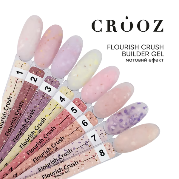 Гель для наращивания ногтей Crooz Flourish Crush Builder Gel 15мл. №4 Mary147 фото