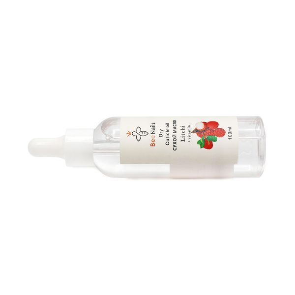 Суха олія для кутикули з піпеткою з ароматом лічі Bee Nails 100ml Nat-0494 фото
