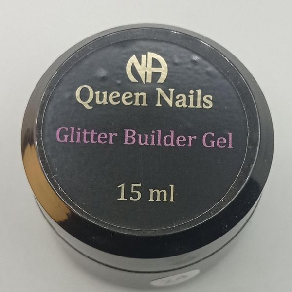 Гель для нарощування з глітером Queen Nails Glitter Builder Gel 15мл. №18 009708 фото