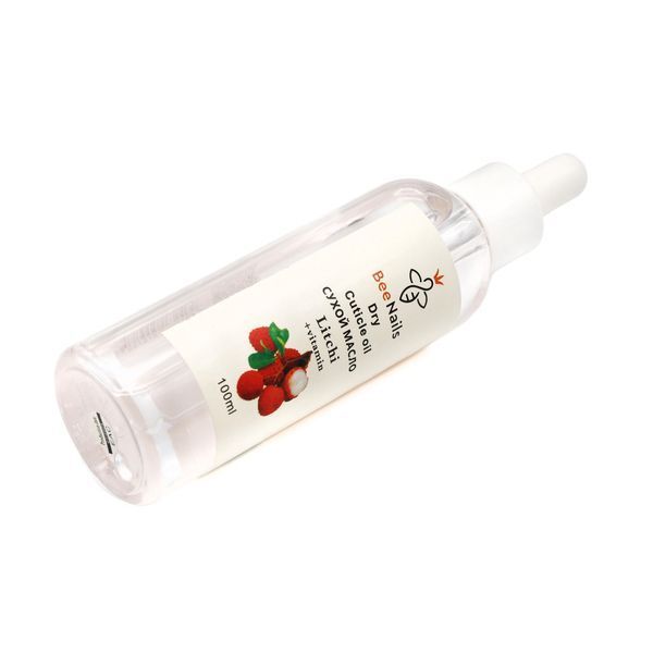 Суха олія для кутикули з піпеткою з ароматом лічі Bee Nails 100ml Nat-0494 фото