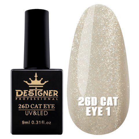 Гель-лак Designer 26D Cat Eye "Кішне око" 9 мл. № 1 04211 фото