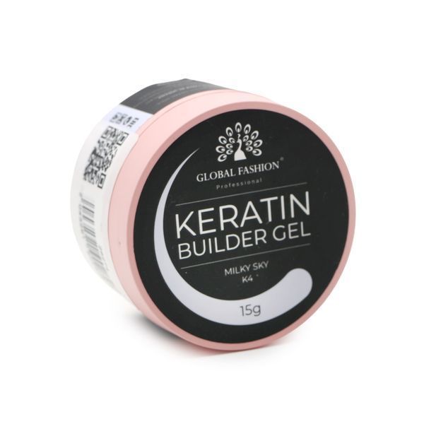 Гель для наращивания и укрепления ногтей с кератином Global Fashion KERATIN BUILDER GEL 15g. K4 Milky Sky Mary262 фото