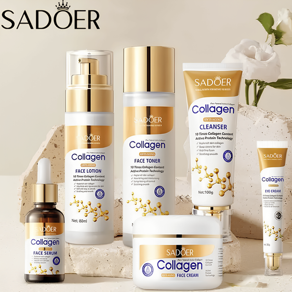 Подарунковий набір косметики для догляду за шкірою обличчя Sadoer Collagen Radiance 6в1 для всіх типів шкіри 0006658-1 фото