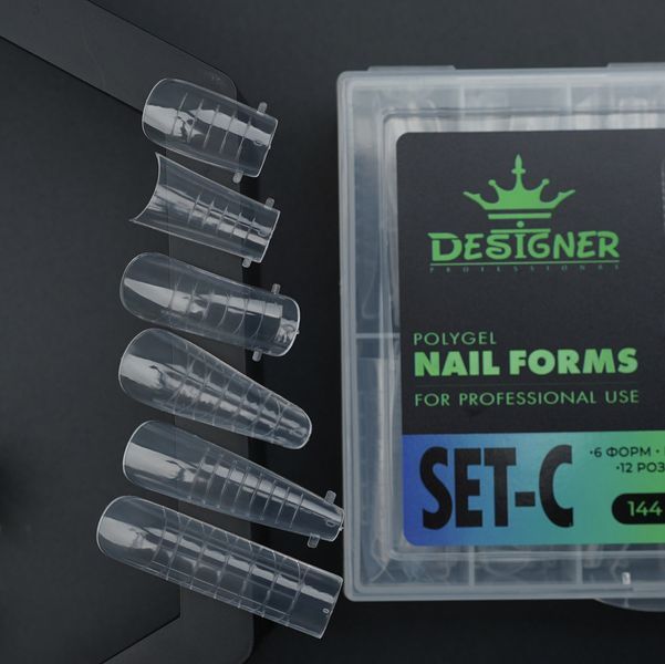 Набор разные верхние формы для наращивания ногтей Designer Professional SET-C Nat-0408 фото
