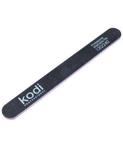 Kodi Professional №54 Пилка для ногтей прямая 120/240 (цвет: черный, размер:178/19/4) 01296 фото