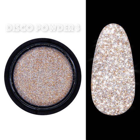 Світловідбиваюче втирання (пігмент) Designer Professional для дизайну нігтів Disco powder № 03 04193 фото