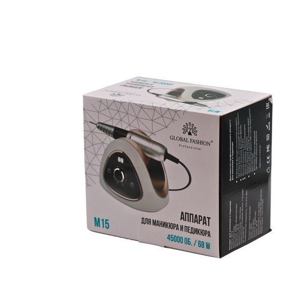 Аппарат для маникюра и педикюра 35000 об/мин, 68w, Global Fashion M15 (Черный) 008041 фото