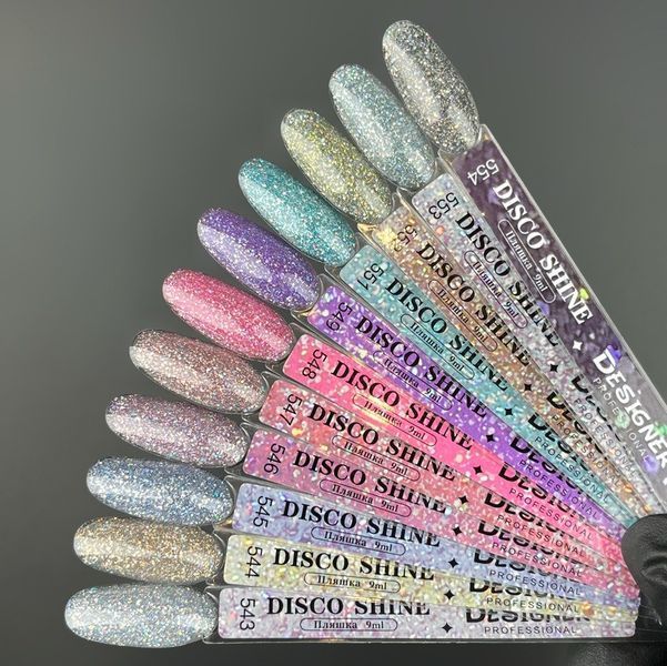 Гель лак світловідбивний, з блисками хамелеон Disco Shine Designer Professional 9мл. №547 010162 фото