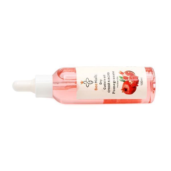 Сухое масло для кутикулы с пипеткой с ароматом граната Bee Nails 100ml Nat-0496 фото