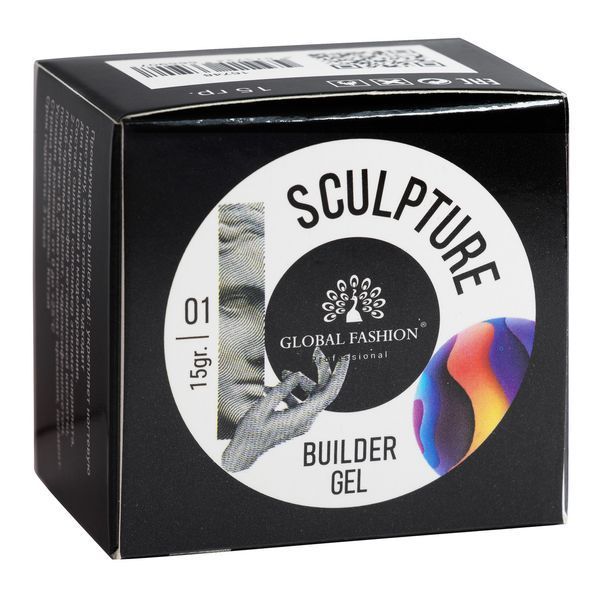 Скульптурный гель Global Fashion Sculpture Builder Gel (жвачка) 15 гр. №01 Clear 003915 фото