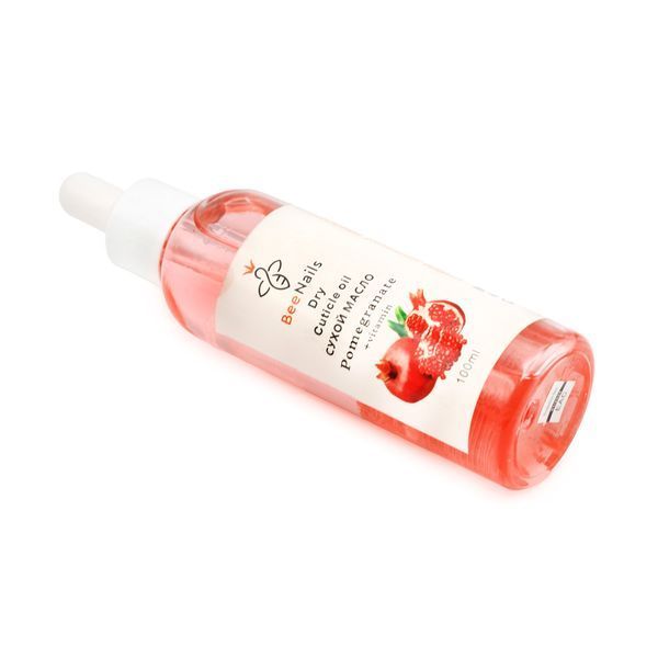 Сухое масло для кутикулы с пипеткой с ароматом граната Bee Nails 100ml Nat-0496 фото