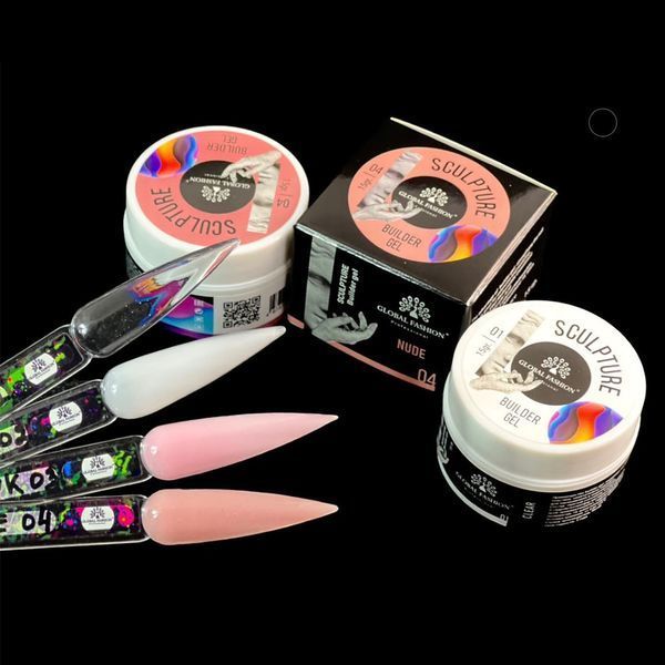 Скульптурный гель Global Fashion Sculpture Builder Gel (жвачка) 15 гр. №01 Clear 003915 фото