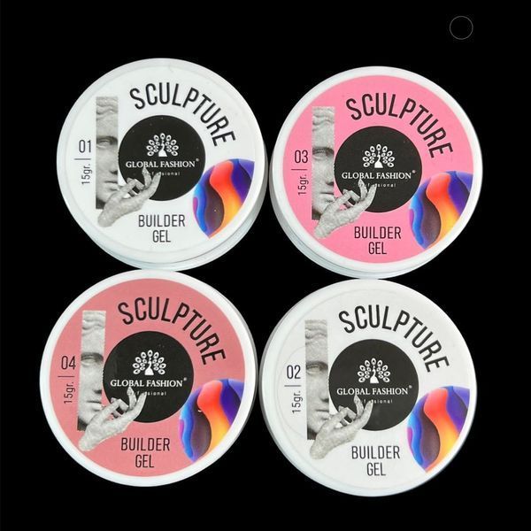 Скульптурный гель Global Fashion Sculpture Builder Gel (жвачка) 15 гр. №01 Clear 003915 фото