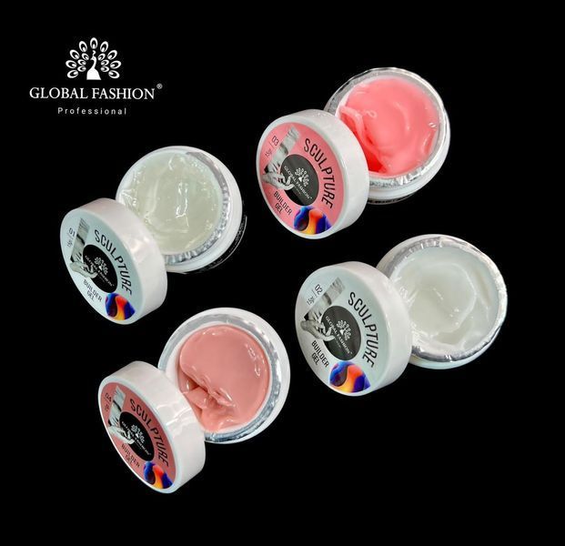 Скульптурный гель Global Fashion Sculpture Builder Gel (жвачка) 15 гр. №01 Clear 003915 фото