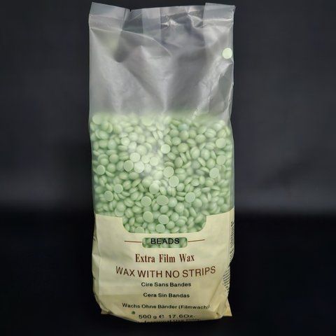 Гарячий віск у гранулах Extra Film Wax BEADS , 500 г Світло-зелений 005027 фото