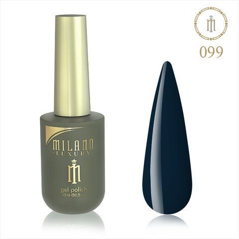 Гель-лак MILANO LUXURY 15 мл No 099 (Чорна смола) 01357/99 фото