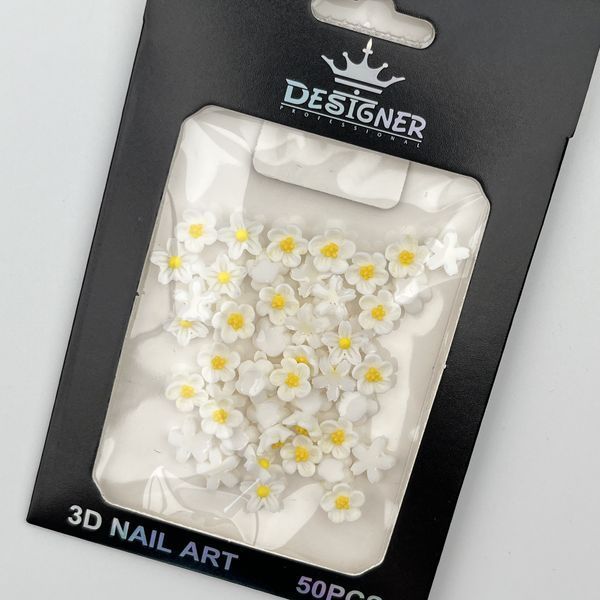 Об'ємний декор Designer Professional для дизайну нігтів ромашки C9 Nat-0297 фото