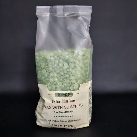 Гарячий віск у гранулах Extra Film Wax BEADS , 500 г Зелений 005028 фото