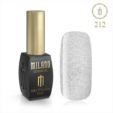 Гель-лак MILANO 10 мл No 212 (Шиммер Срібло) 00986/212 фото