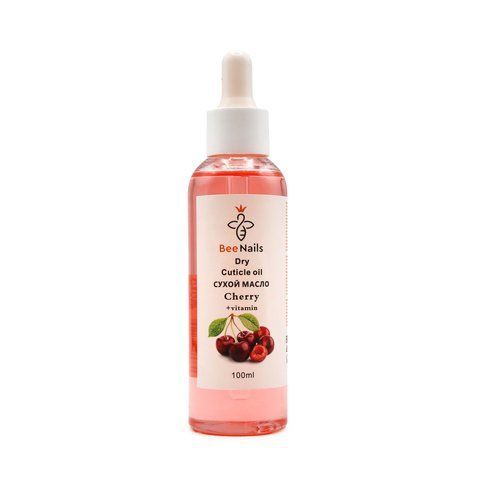 Сухое масло для кутикулы с пипеткой с ароматом вишни Bee Nails 100ml Nat-0498 фото